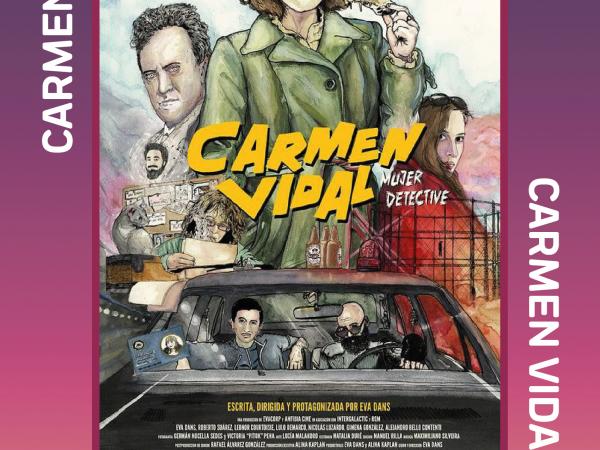 Afiche función - Carmen Vidal mujer detective