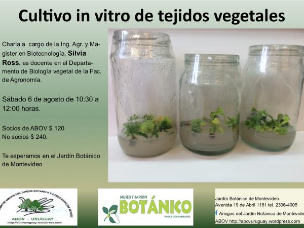 Charla de "Cultivo in vitro de tejidos vegetales"