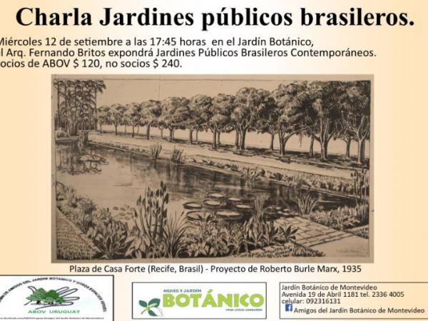 Charla Jardines públicos brasileros contemporáneos