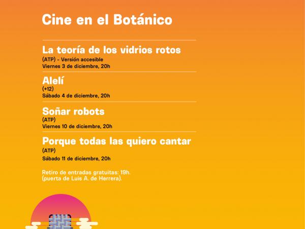 Programación Ciclo de Cine en el Botánico 2021